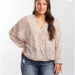 Daytrip Leopard Print Blouse - Cream and Brown